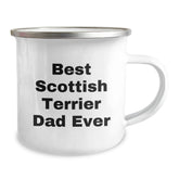 Funny Scottish Terrier Dog Gifts for Men from Best Scottish Terrier Dad Ever, 12 oz Camping Mug, Birthday Unique Gifts - Image 2